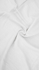 Obraz premium Organic Fabric cotton backdrop White linen canvas crumpled natural cotton fabric Natural handmade linen top view background organic Eco textiles White Fabric linen texture