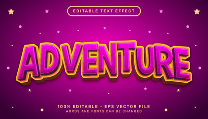 adventure light color 3d text effect and editable text effect