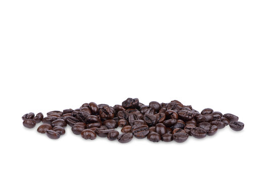 Coffee beans Isolated on transparent background. (.PNG)