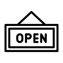 Open sign icon