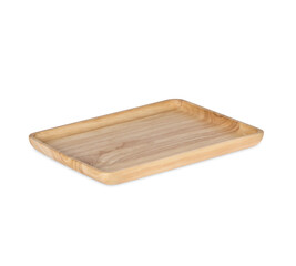 Wooden tray isolated on transparent background. (.PNG)