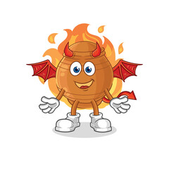 clay pot demon with wings character. cartoon mascot vector