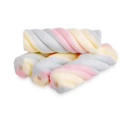 Fototapeta na wymiar Marshmallows candy isolated on transparent background. (.PNG)