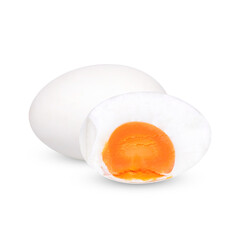 Salted egg isolated on transparent background. (.PNG)