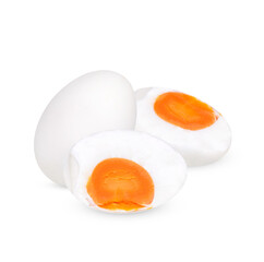 Salted egg isolated on transparent background. (.PNG)
