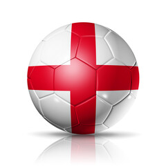 Soccer football ball with England flag. Illustration