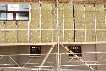 building in renovation scaffold
