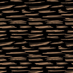 Abstract seamless pattern. Hand drawn vector illustration. Pen or marker doodle sketch. Black and golden scribble