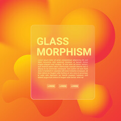 Abstract summer gradient blurred glassmorphism effect background