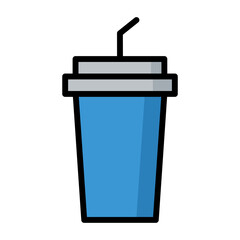 Cup soda icon.