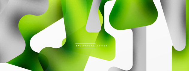 Colorful bright abstract shapes composition. Digital web futuristic template for wallpaper, banner, background, card, book Illustration, landing page