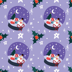 cute christmas items seamless pattern design for wrapping paper