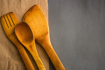 wooden spoon and fork