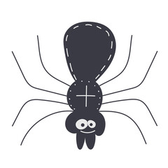 spider in doodle style vector