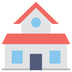 Warehouse Colored Vector Icon