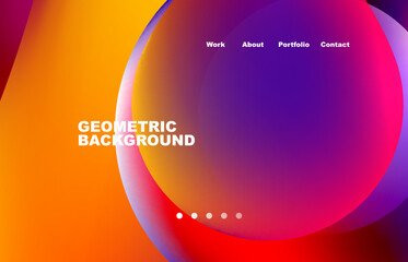 Abstract liquid background for your landing page design. Web page for website or mobile app wallpaper