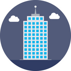 Skyscraper Colored Vector Icon