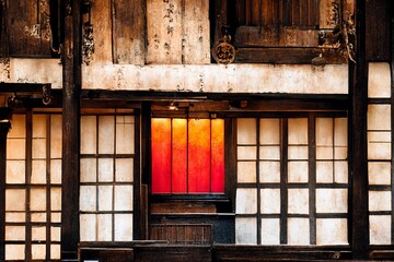 CG illustration of a building that looks like an old Japanese house.