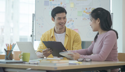 Business team are working together at meeting room at modern office..