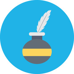 Quill Writing Vector Icon