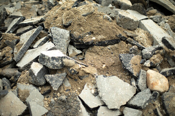 Lots of stone. Construction waste.