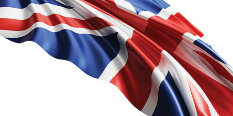 United kingdom flag isolated on white background 3D render - 526935594