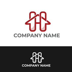 Minimalist Letter H logo design for Real estate company and brand