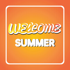 Creative welcome lettering concept design