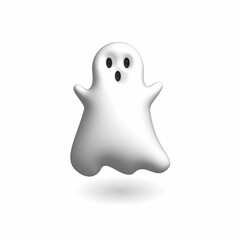 Ghost Halloween icon 3D rendering