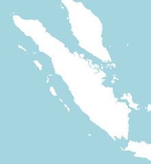 Outline map of Sumatra island