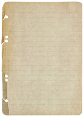 PNG old paper sheet isolated