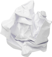 Folded trash paper isolated