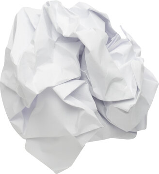Folded trash paper isolated