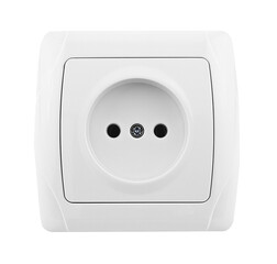 Wall socket  isolated on white