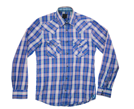 Children plaid shirt. isolated on white background