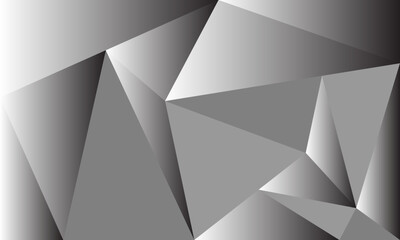 Illustration triangle shape geometry gray tone on rectangle background.