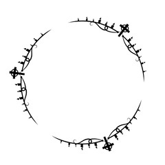 halloween circle frame
