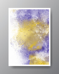 Abstract painting using watercolors. Design for your date, postcard, banner, logo.