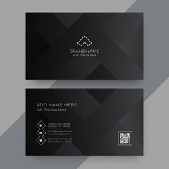 Luxury and modern black business card, Black business card