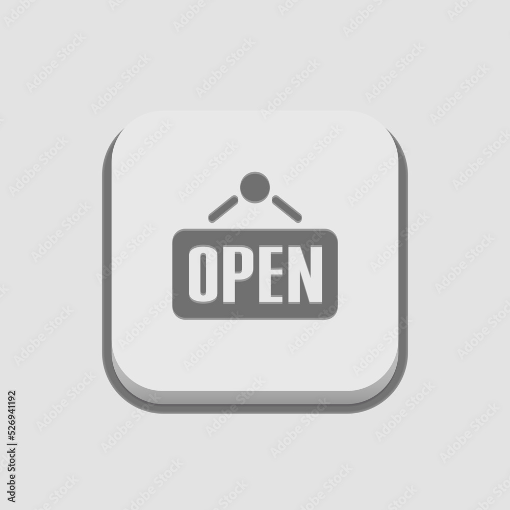 Poster open sign