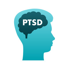 Wireframe with ptsd for banner design. Mental health awareness month banner.