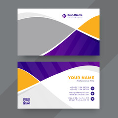 Fototapeta premium Professional business card design template, corporate visiting card, calling card with photo