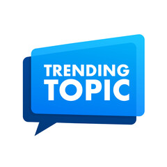 Trending topic icon badge. Ready for use in web or print design. Banner design. Trend vector illustration