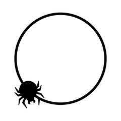halloween round frame
