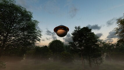 ball of chrome in the sky