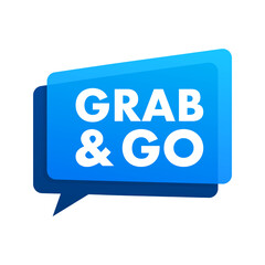 Obraz premium Banner with grab go. Fast money. Vector illustration