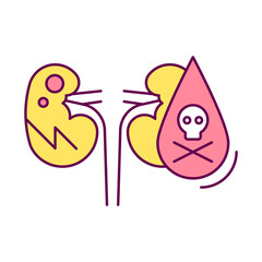 kidney problem, Causes, color editable icons for web design