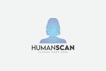 Human Scan Technology Logo Vector EPS