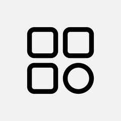 Open menu icon in line style about user interface, use for website mobile app presentation