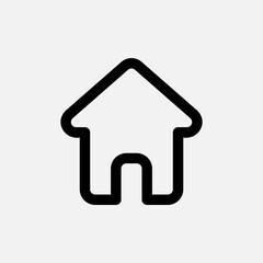 Fototapeta premium Home icon in line style about user interface, use for website mobile app presentation